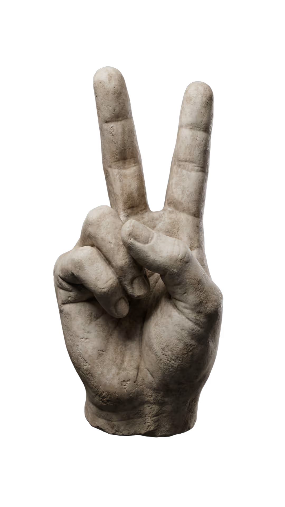 Steinerne Hand zeigt Victory-Zeichen – erfolgreiche Zusammenarbeit mit 57Marketing