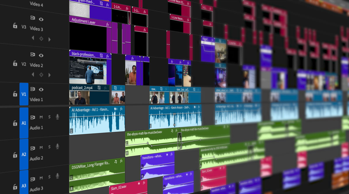 Video editing and post-production timeline by Anson Creative