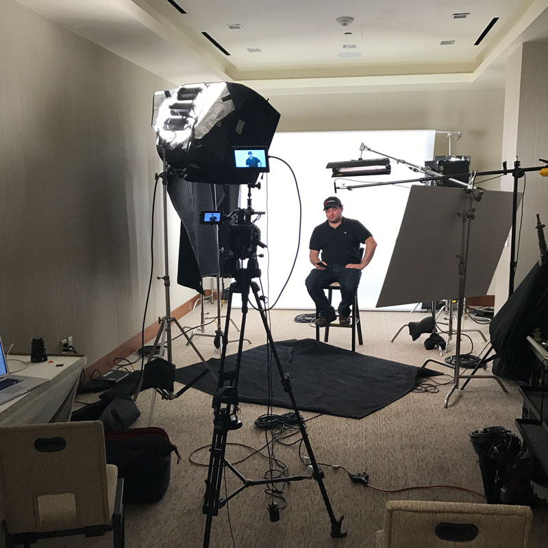 Anson Creative video production crew on location shooting