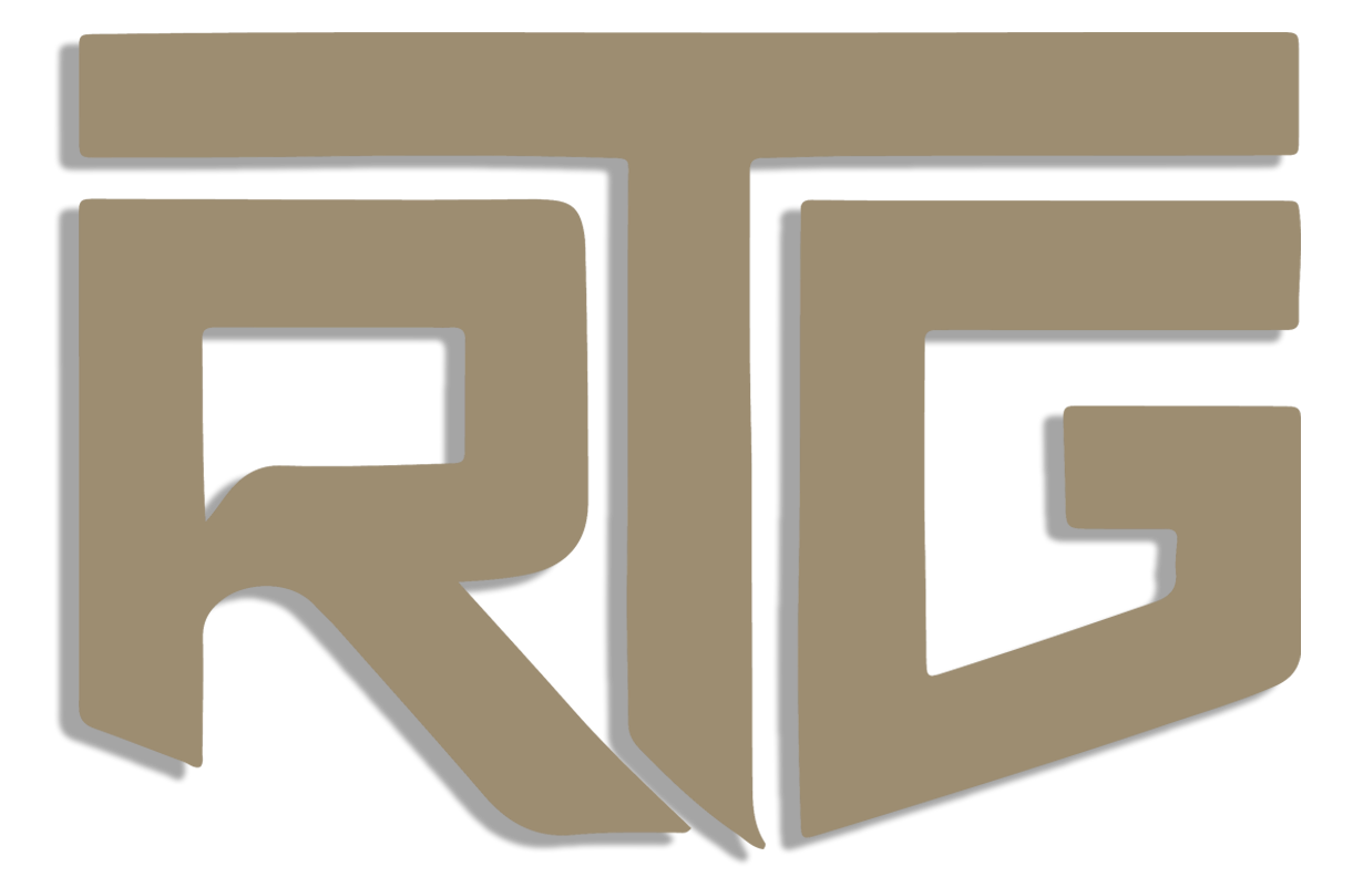 Stylized logo with the letters RTG connected in a bold, geometric font.