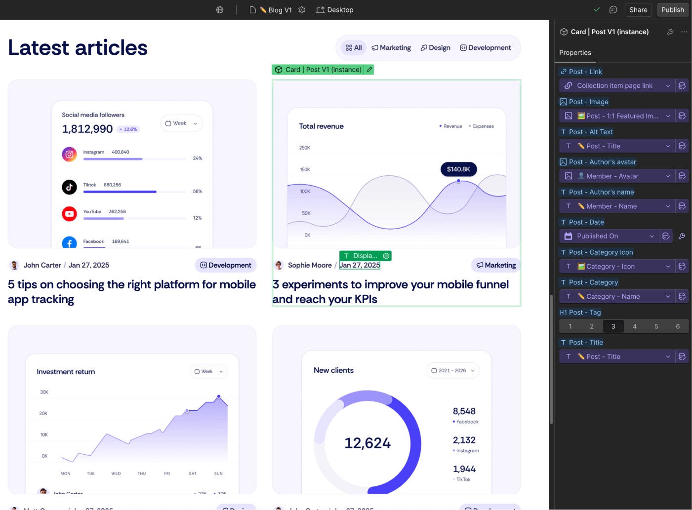 CMS Content - TechCode Webflow Template | Brix Template