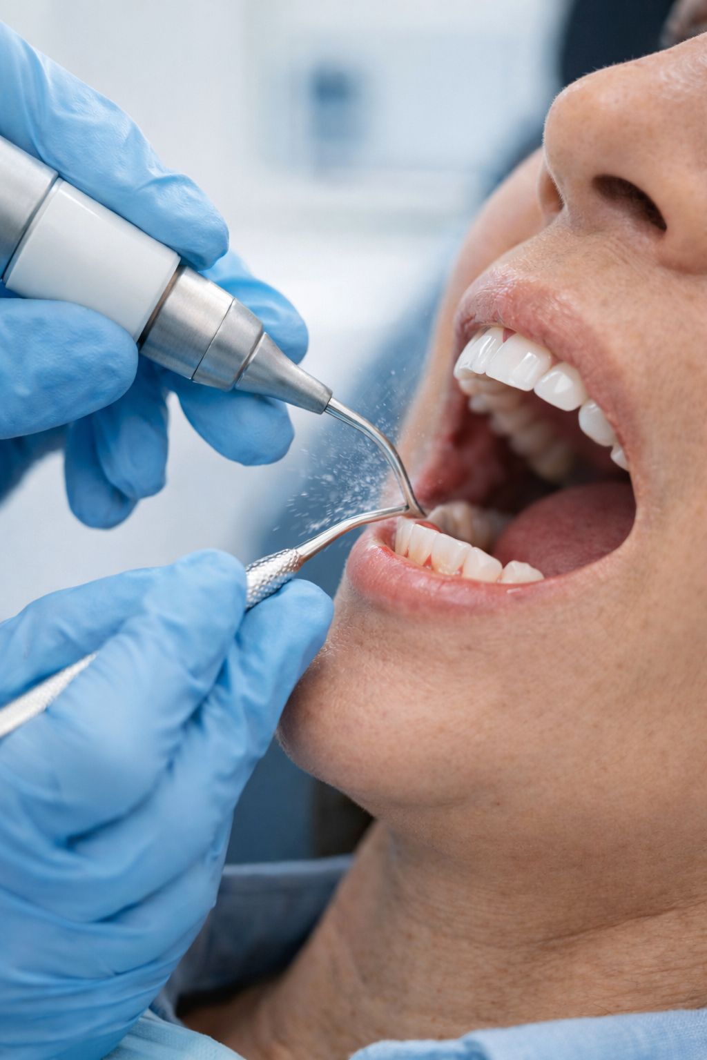 Tratamiento periodontal con limpieza profunda de encías en clínica dental en Tijuana