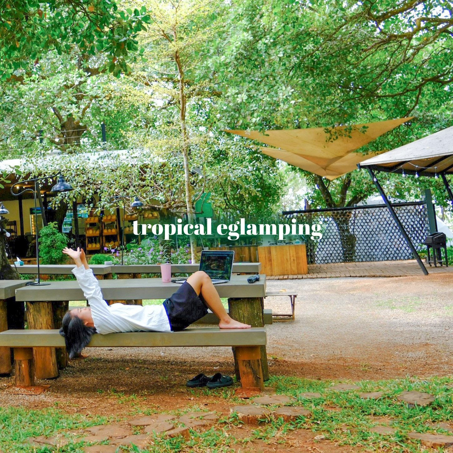 Tropical eglamping Đồng Nai, chỉ cách Panorama Glamping 3km, nơi du khách có thể ăn sáng dưới tán điều, ngắm hồ Trị An và thong thả dạo bộ chụp ảnh, kết hợp hoàn hảo cho kỳ nghỉ yên tĩnh gần thiên nhiên