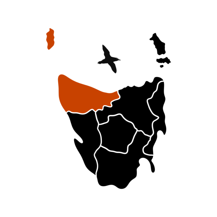 Northwest Tasmania map.