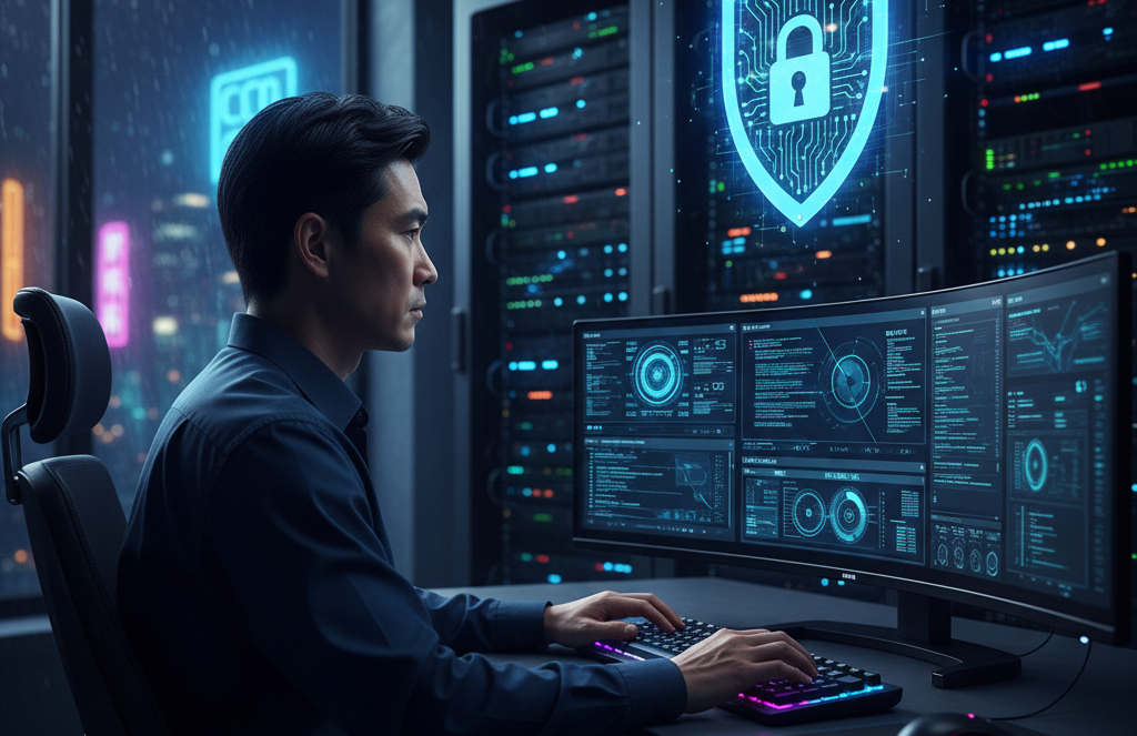 image of customers trying vr headset