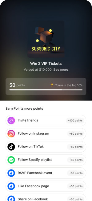 Earn points (optional)