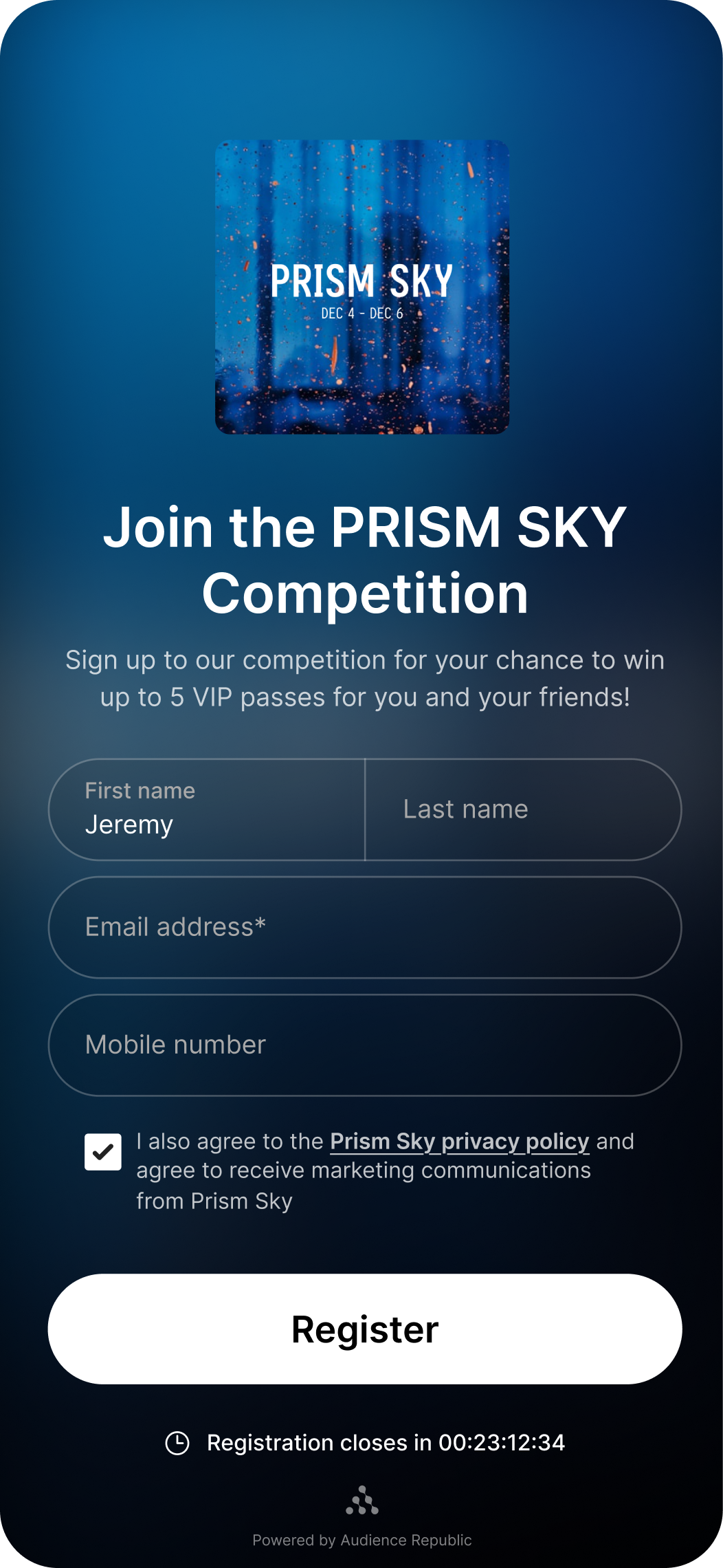 Sign up