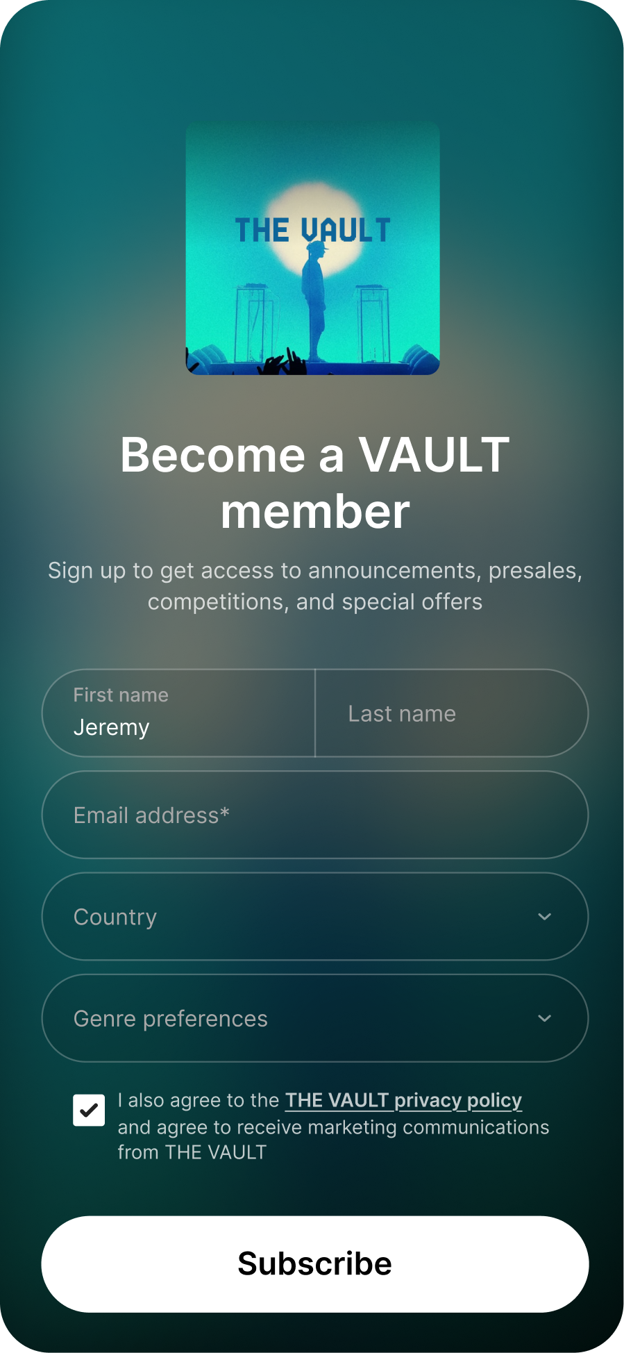 Add your signup form to your website
