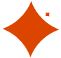 Stylized orange star icon with jagged edges on a white background.