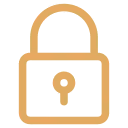 Closed padlock icon symbolizing security and privacy.