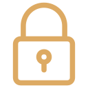 Closed padlock icon symbolizing security and privacy.