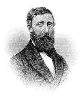 An image of a portrait of American Author, Poet, and Naturalist Henry David Thoreau.