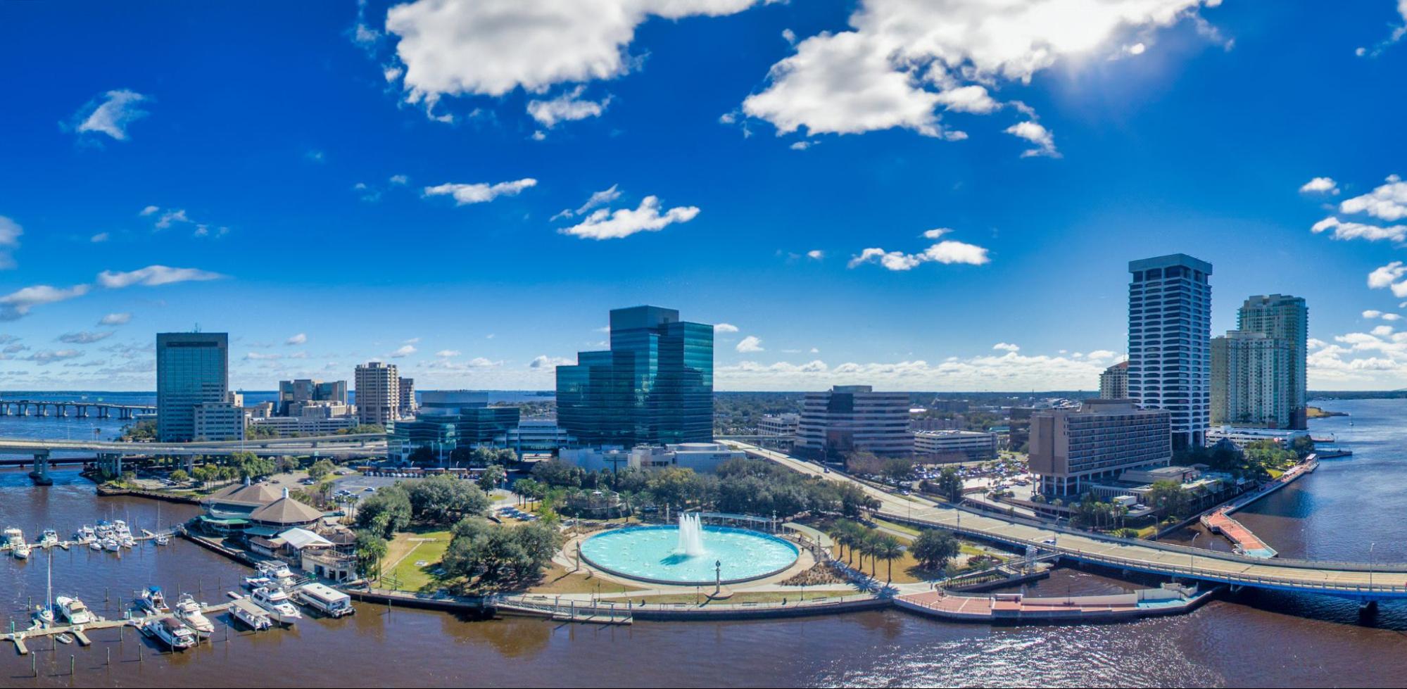 Jacksonville panoramic aerial view, Florida