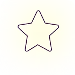Outline of a five-pointed star on a light yellow background.