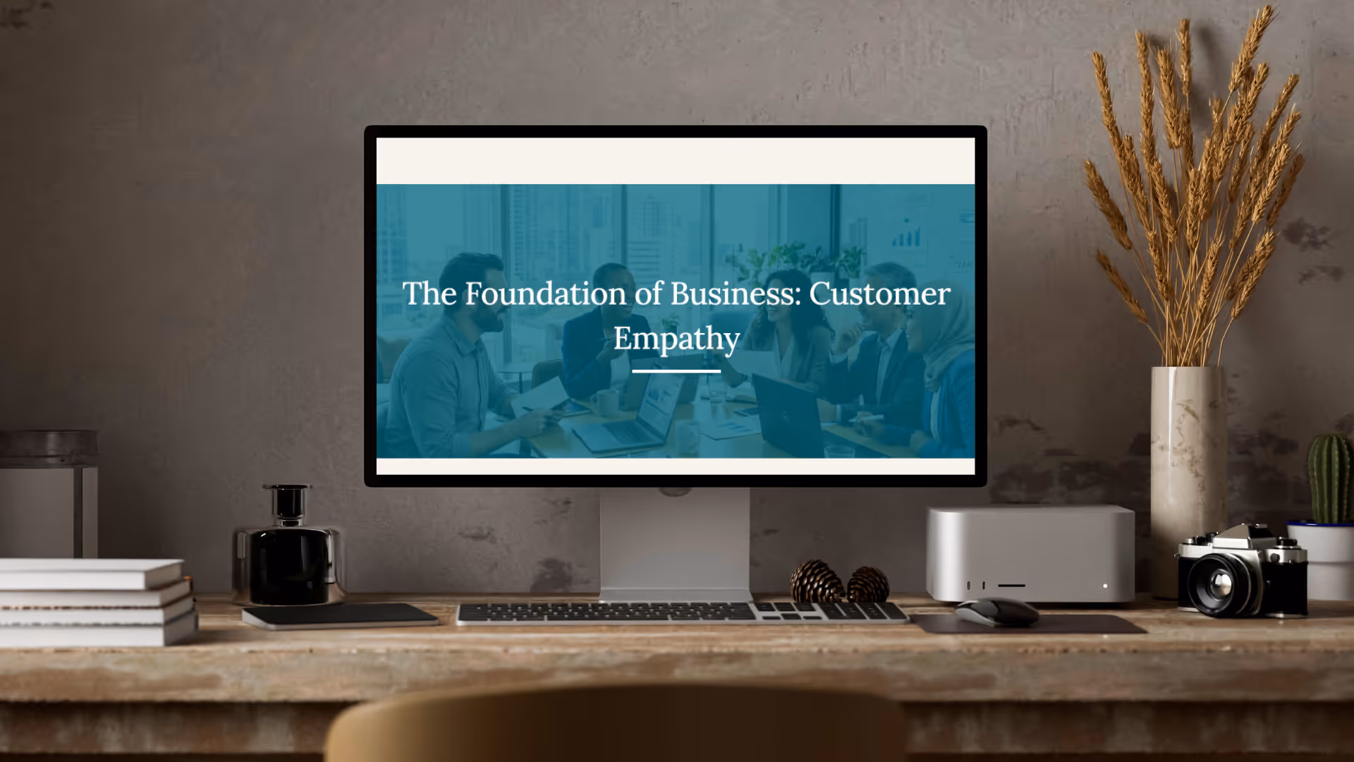 Laptop and smartphone mockup displaying a clean, entrepreneurship course title page