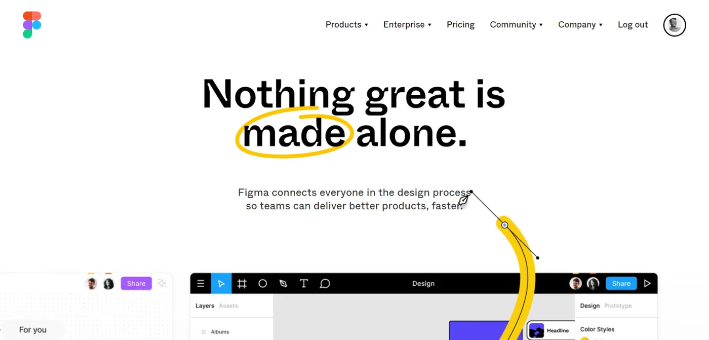 Figma website hero section photo