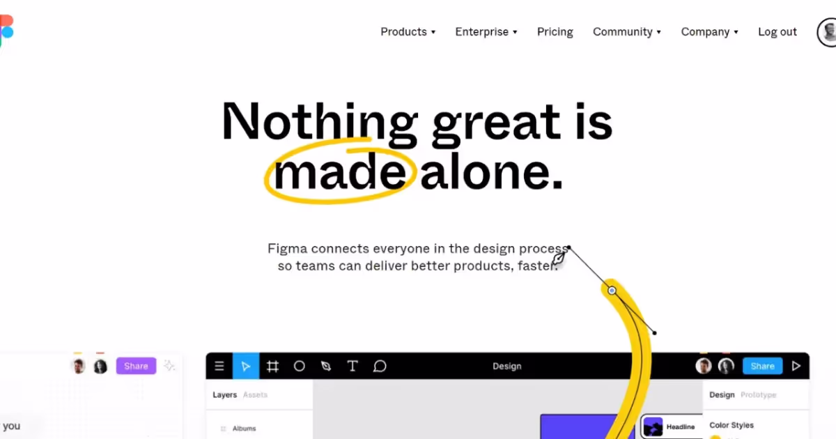 photo of figma home website 