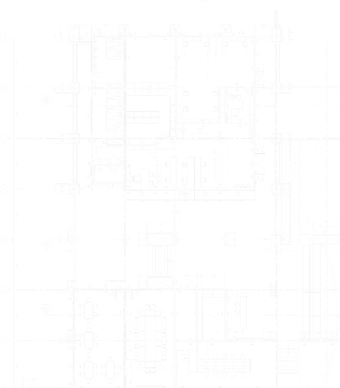 Architectural floor plan with detailed room layouts, furniture arrangements, and measurements.