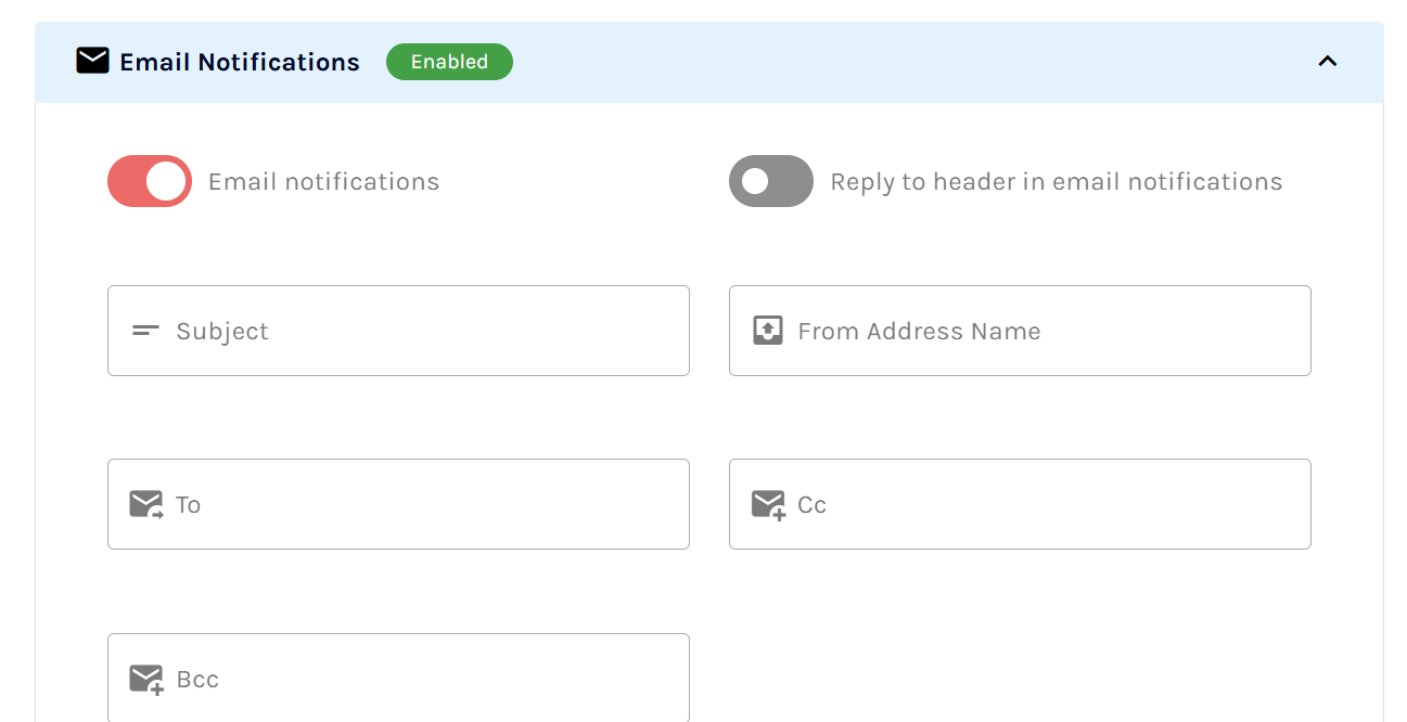 Enter the information for your email set-up