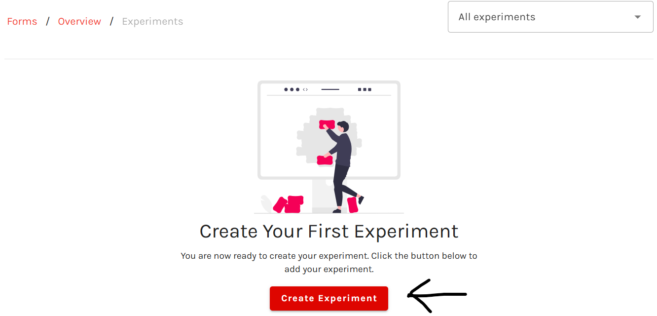Click on create experiment
