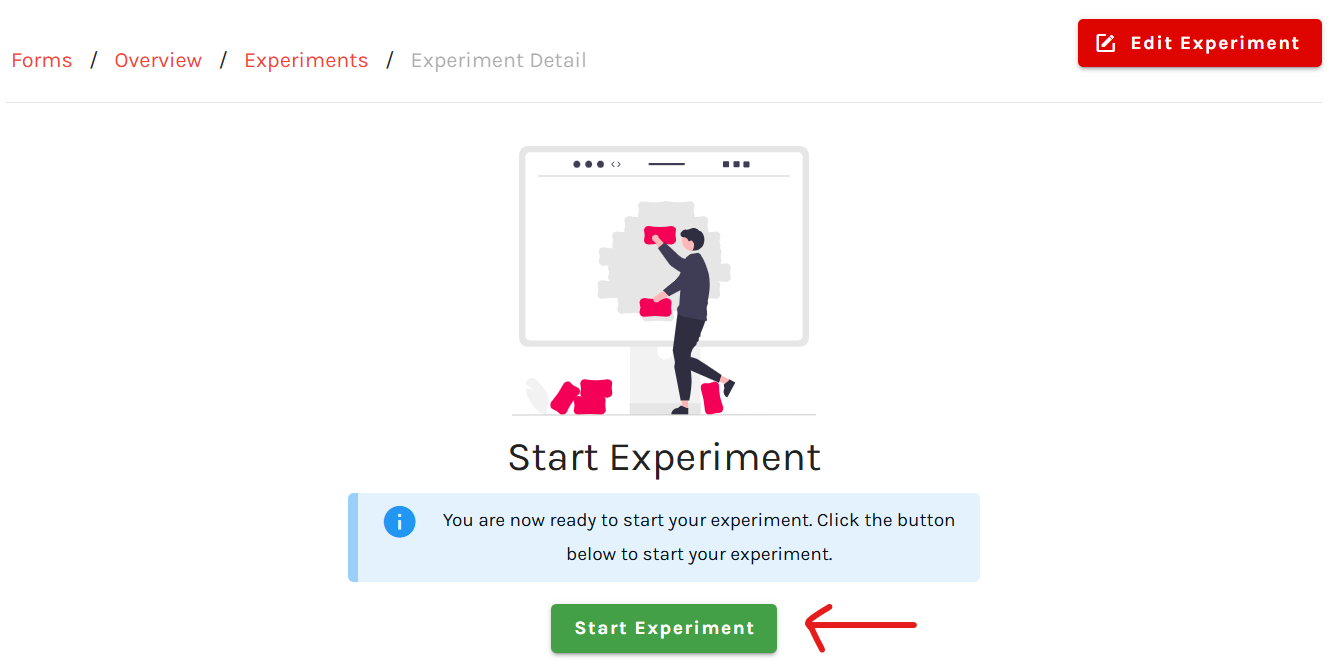 Start experiment