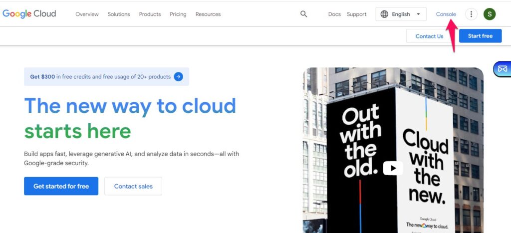 Setting up google cloud