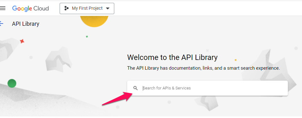 Search and enable “Places API” and do the same with “Maps Javascript API”.