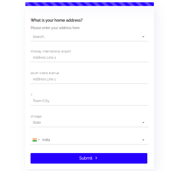 “Auto Complete Mode - Search” with enabled “Make Fields Editable” option looks on the form