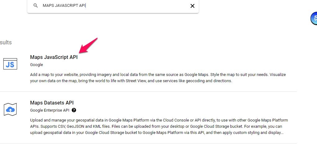 Enable Maps JavaScript API