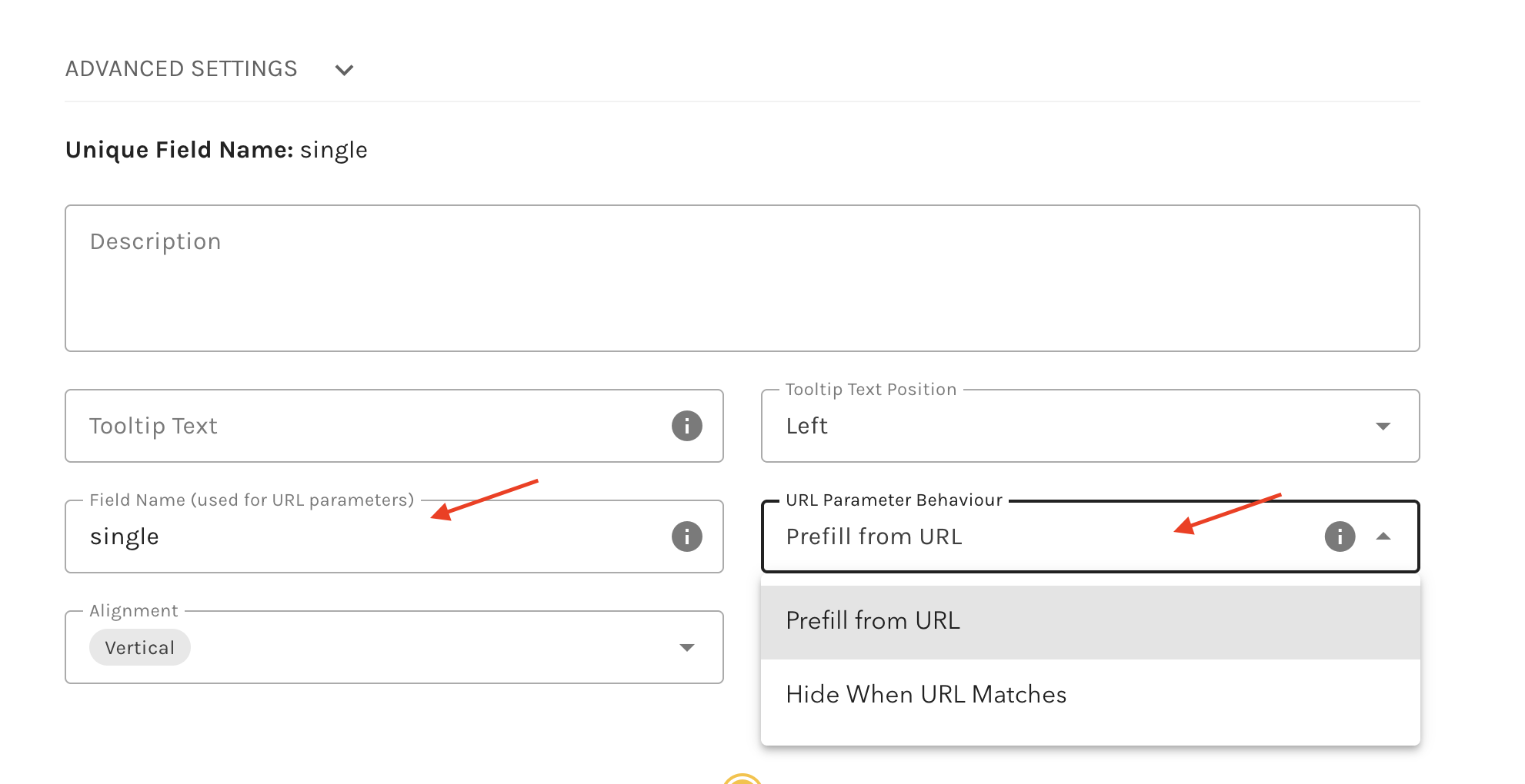 Field name setting