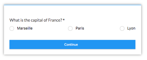 Radio buttons on LeadGen form step