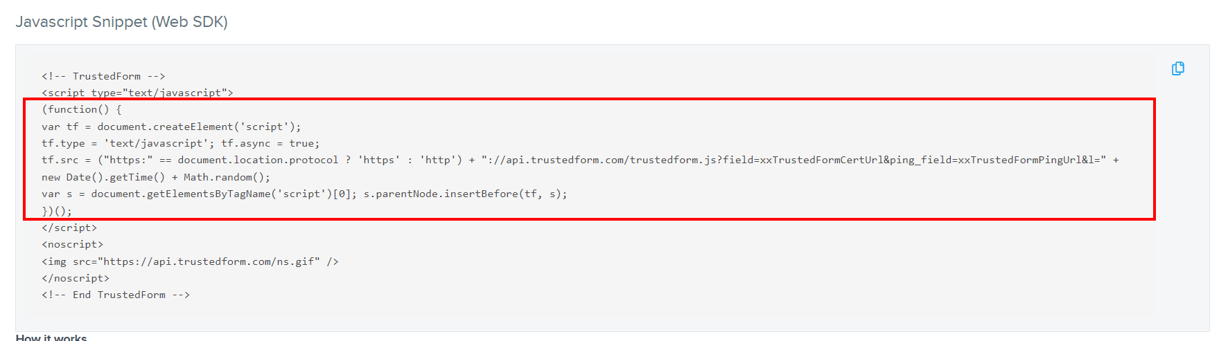 TrustedForm JavaScript