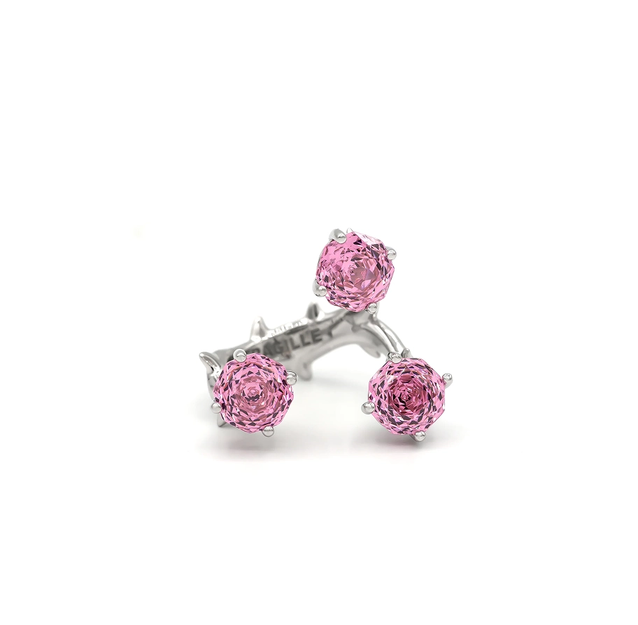 Sleeping Beauty ring pink by Ligne Libre