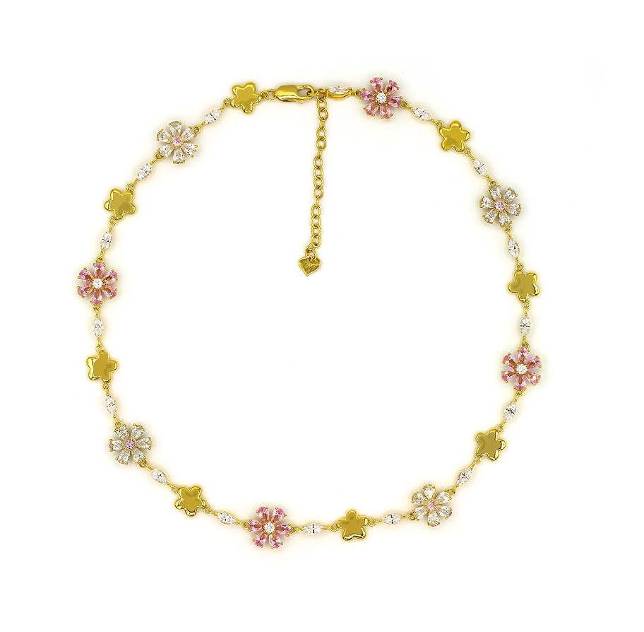 Aurora necklace pink by Ligne Libre