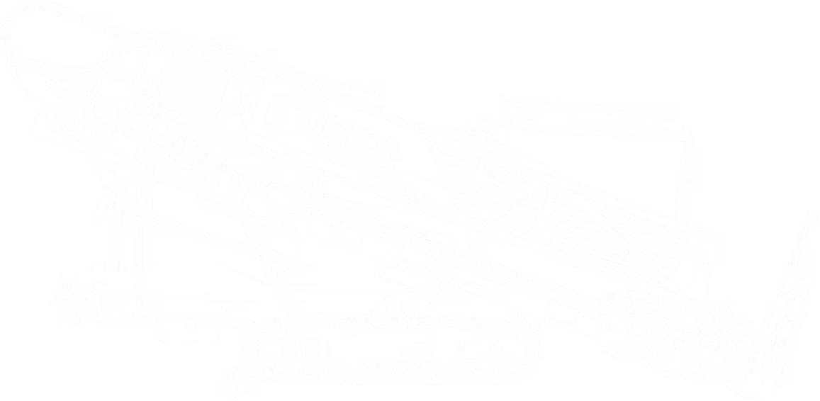 Technische Zeichnung einer Terra Bodenbearbeitungsmaschine mit Raupenfahrwerk und Förderband.