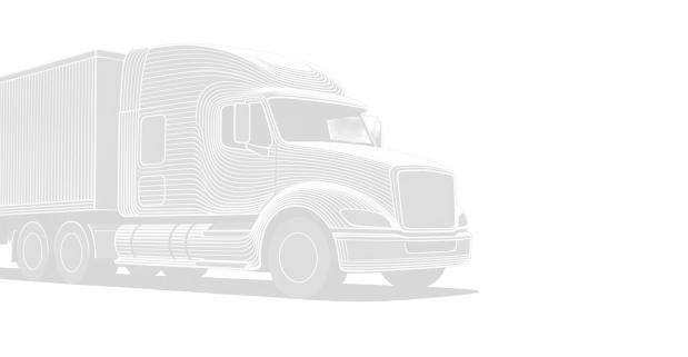Stylized black and white illustration of a large semi-truck with a trailer.