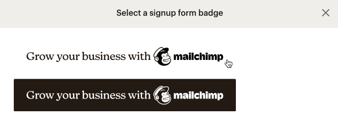 Mailchimp's badge referral program