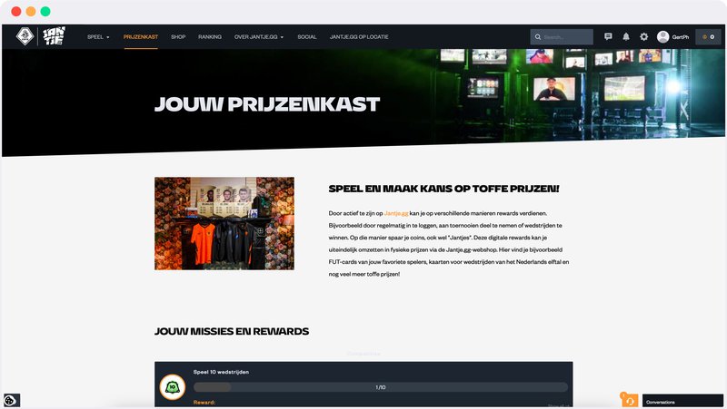 prizes on the tournament tool strivecloud and jantje.gg