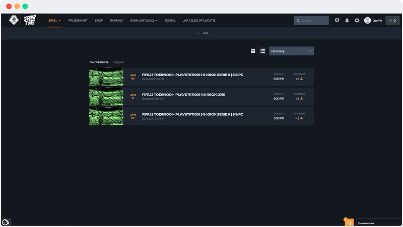 Tournament tool Jantje.gg