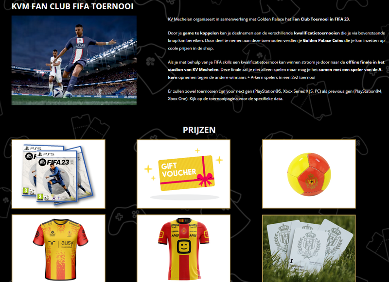 Tournament platform prizes