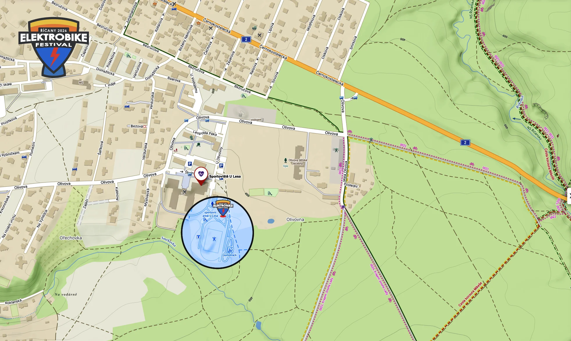 Mapa místo konání