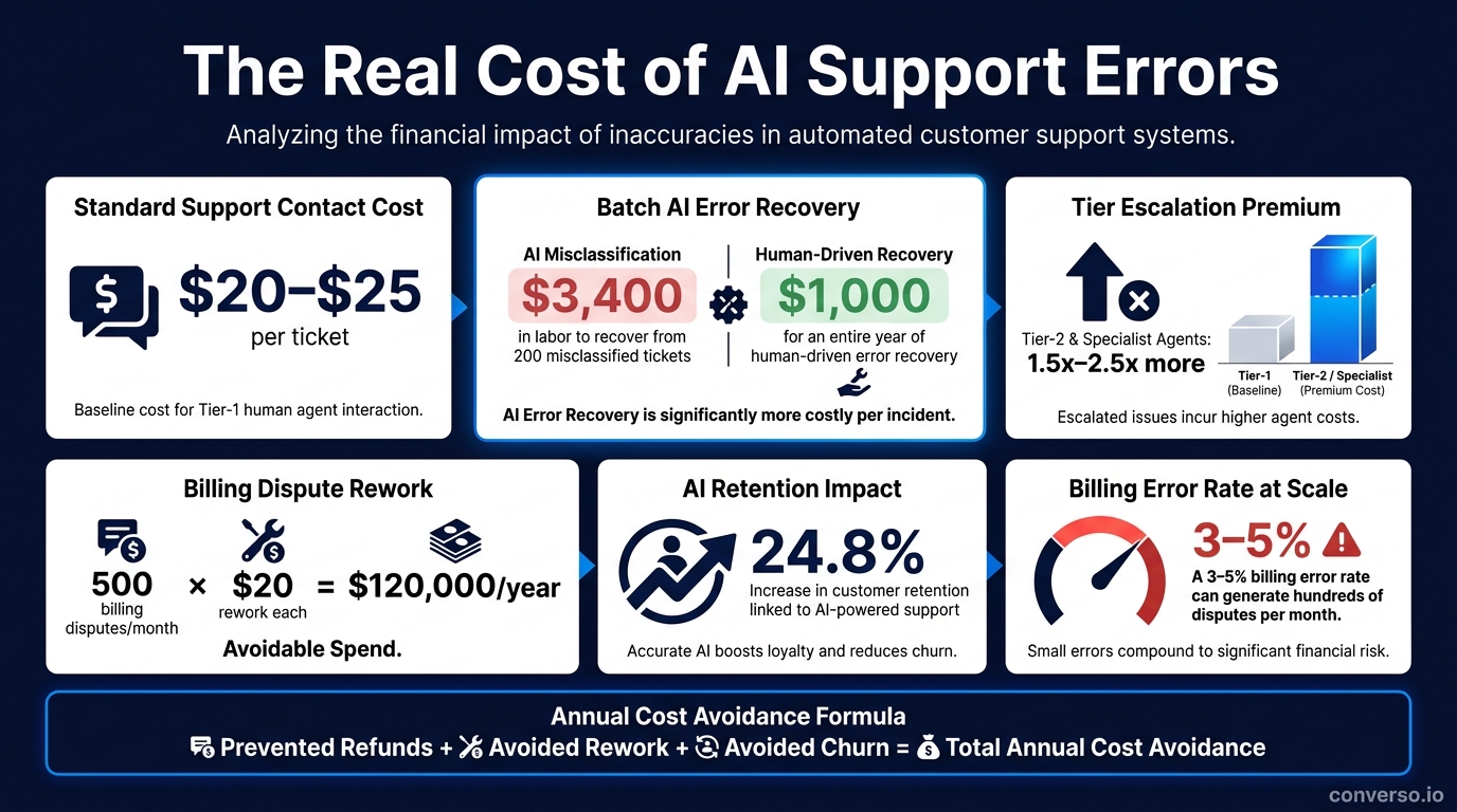The Real Cost of AI Support Errors: Key Numbers at a Glance