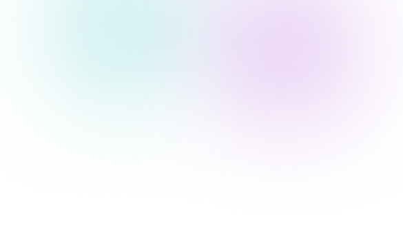 Gradient background blending from teal on the left to purple on the right with a blurry, soft-edged texture.