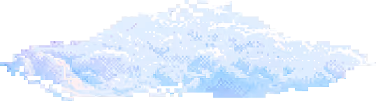 Soft, wispy light blue and white clouds against a transparent background.