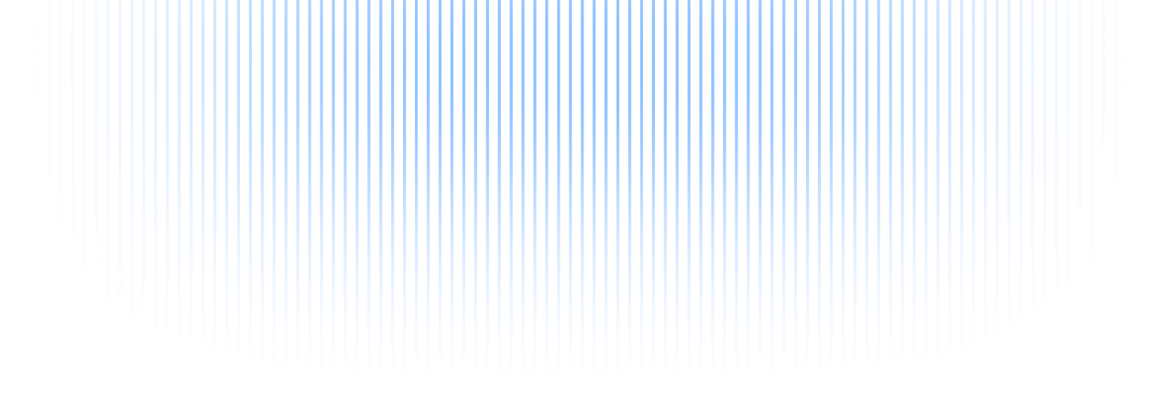 Glowing blue semicircle with vertical thin blue lines over black background.