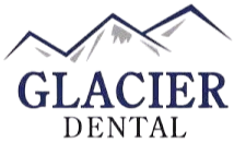 Glacier Dental logo with stylized mountain peaks above the text.