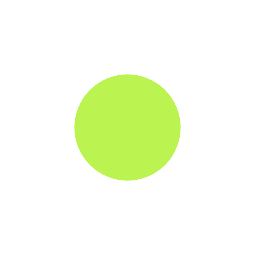 Bright lime green solid circle centered on a transparent background.