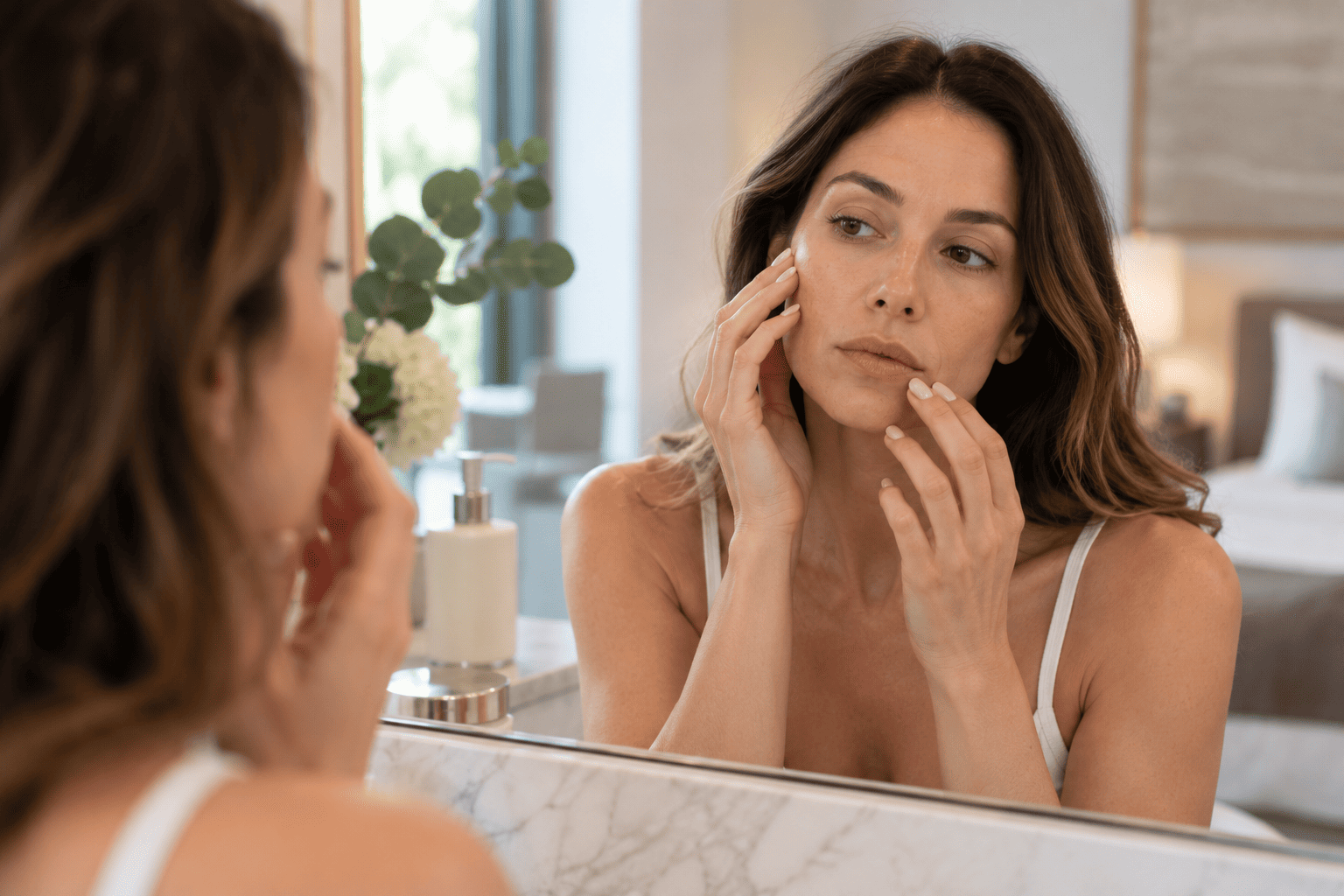 Dermal filler treatment restoring facial volume in Potomac, Maryland