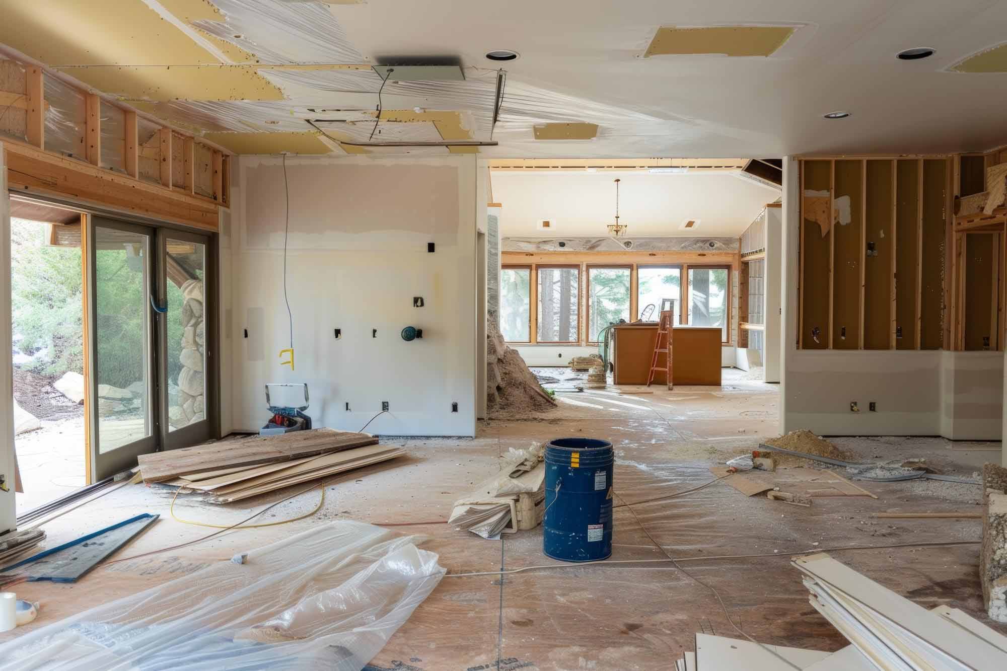 A property being renovated