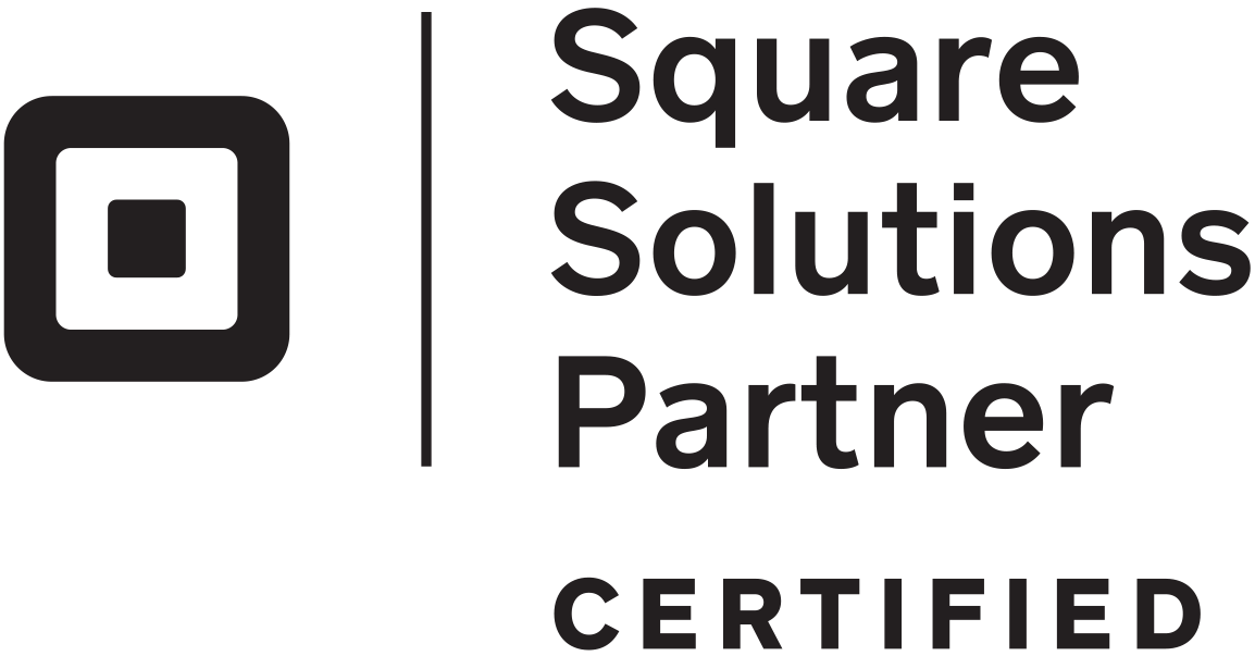 Square Solutions Partner Certified logo with a black rounded square icon on the left and text on the right.